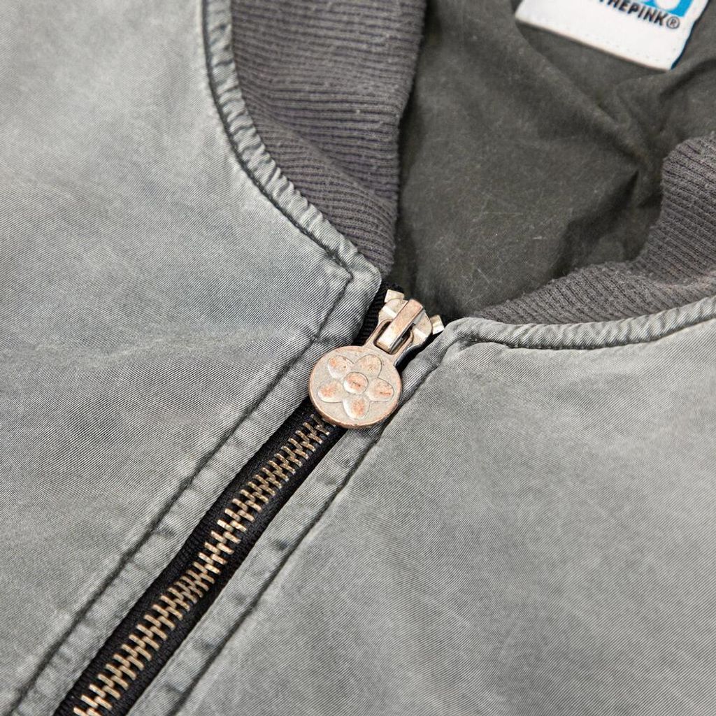 VANDY THE PINK Washed Vintage Bomber （WASHED HEATHER GREY）