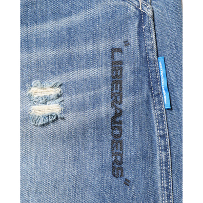 Liberaiders  DAMAGED DENIM SARROUEL PANTS