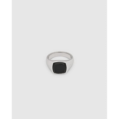 TOM WOOD Kay Ring Polished Onyx