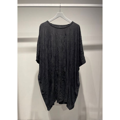 Ground Y CATCH WASHER BIG T WITH SIDE BUTTONS T-SHIRT