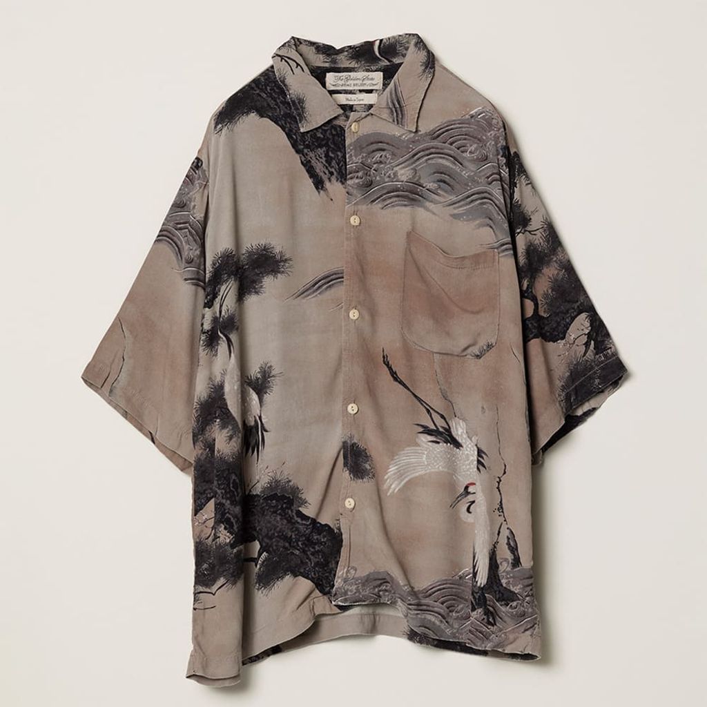 REMI RELIEF RN30389013 鶴柄アロハシャツ 26ss