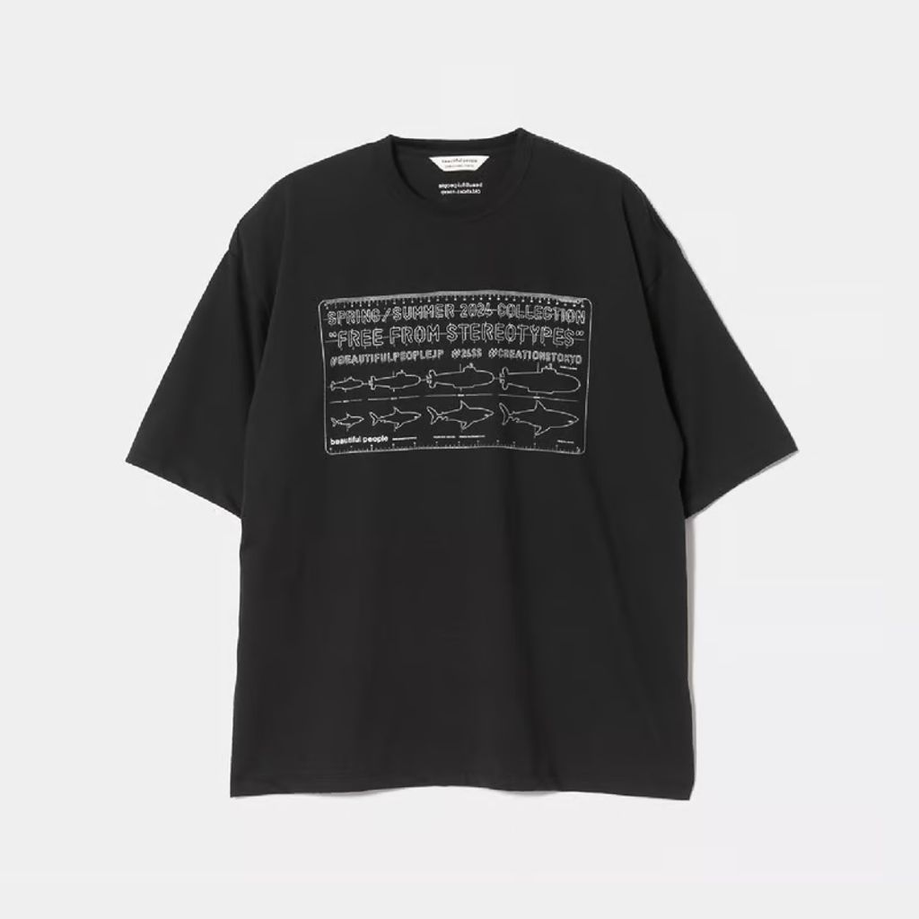 beautiful people supima cotton jersey scale print T-shirt