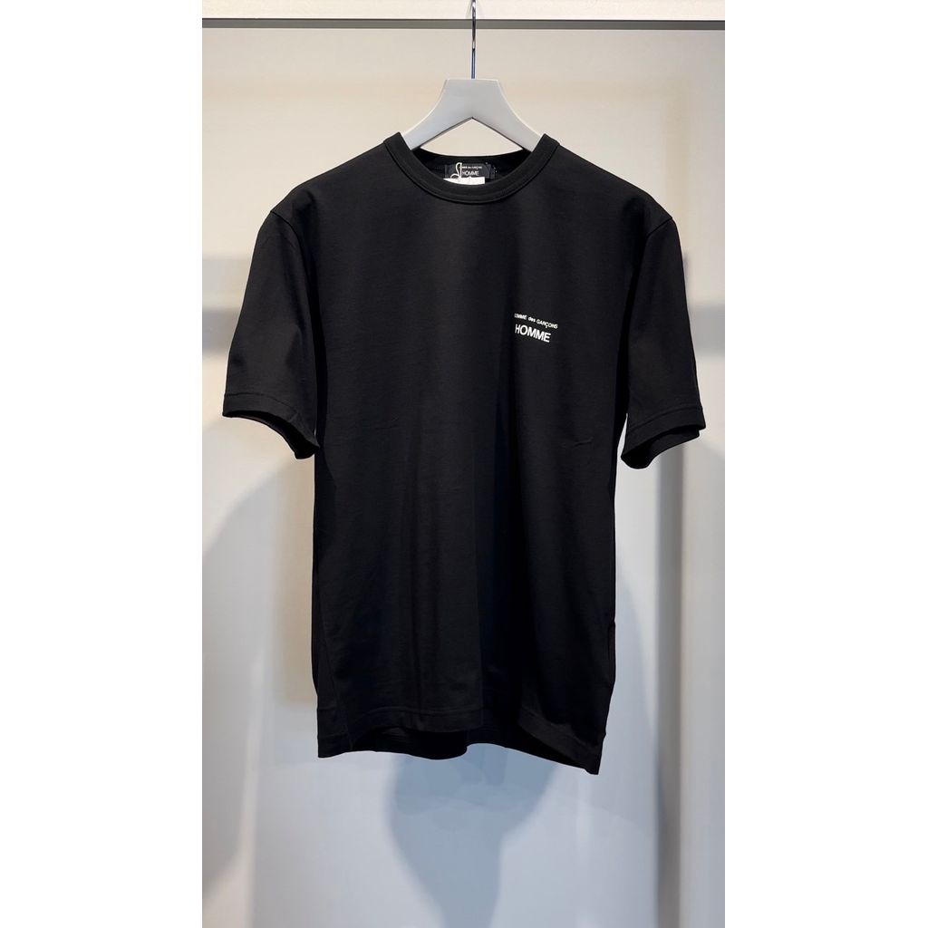 COMME des GARCONS HOMME COTTON PLAIN LOGO T-SHIRTS（BLACK）