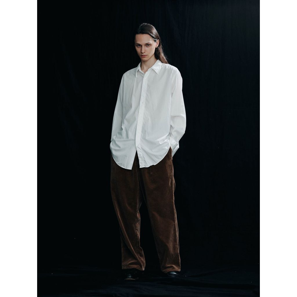 FOUNDOUR COTTON BROAD REGULAR COLLAR SHIRT