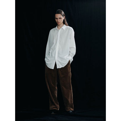 FOUNDOUR COTTON BROAD REGULAR COLLAR SHIRT