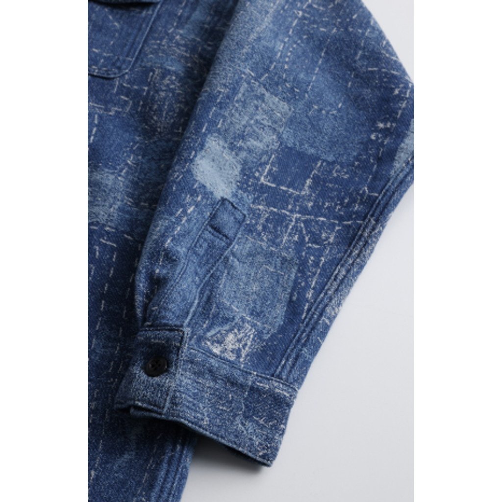 FDMTL FA26SH41JU BORO JACQUARD SHIRT JACKET 3YR WASH