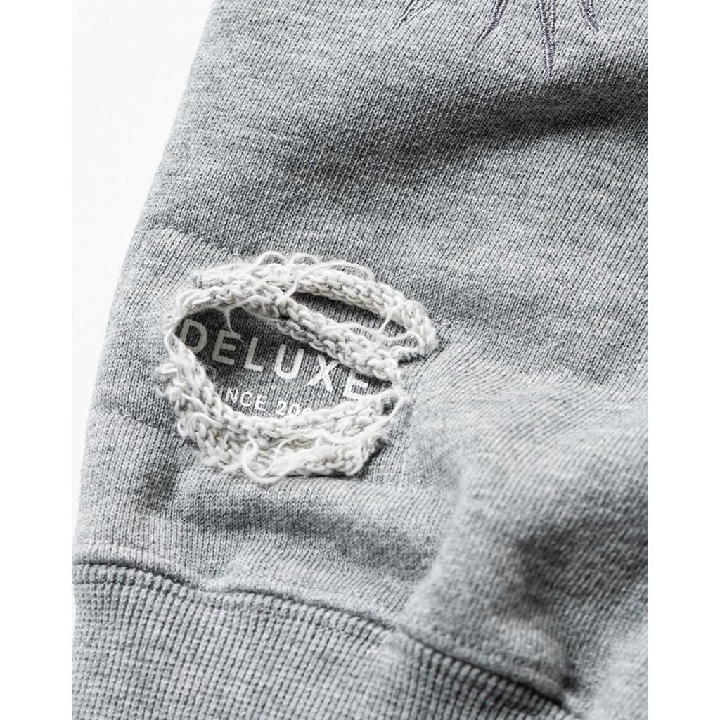 TIGHTBOOTH DAMAGE CREW SWEAT - TIGHTBOOTH x DELUXE