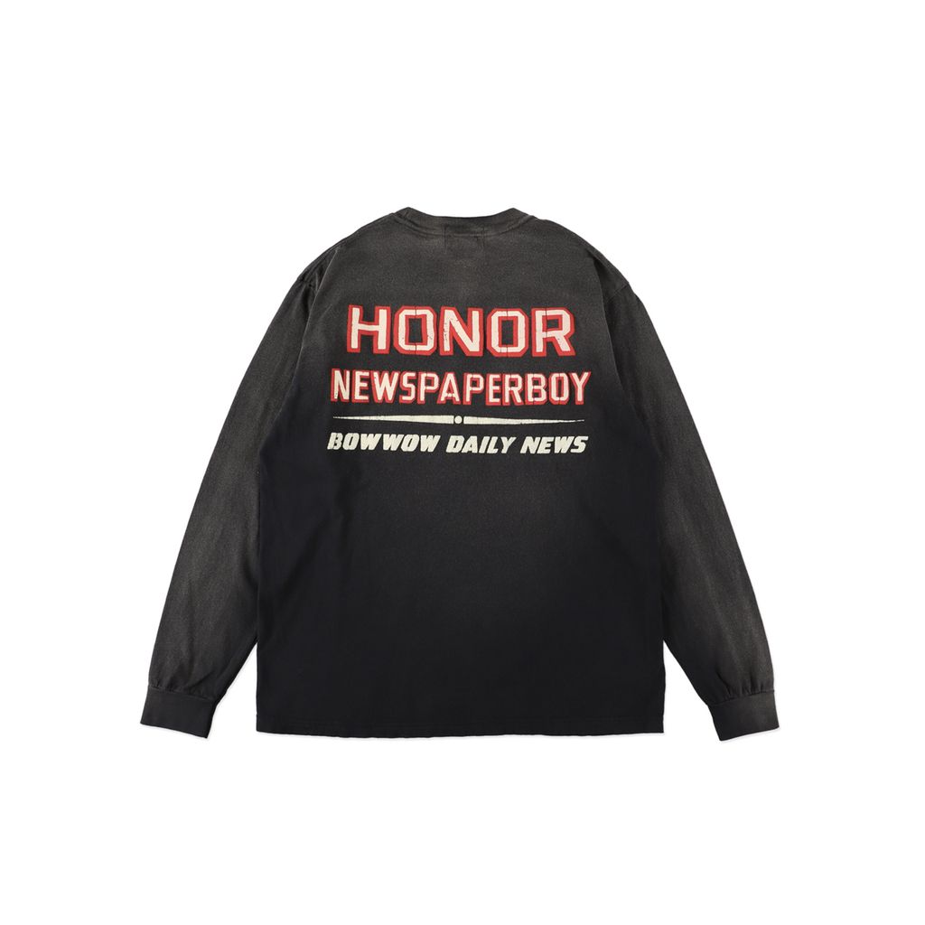 BOW WOW WEATHERED LS TEE – HONOR NEWSBOY