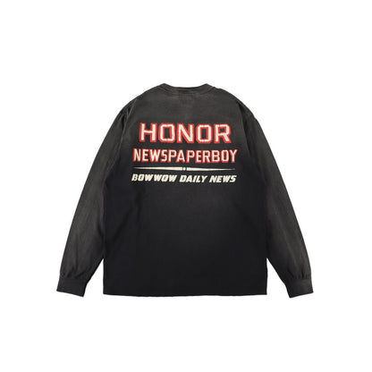 BOW WOW WEATHERED LS TEE – HONOR NEWSBOY