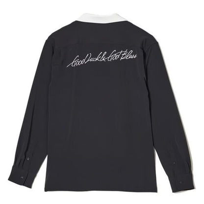 CRIMIE EASY CARE EMBROIDERY OPEN COLLAR SHIRT