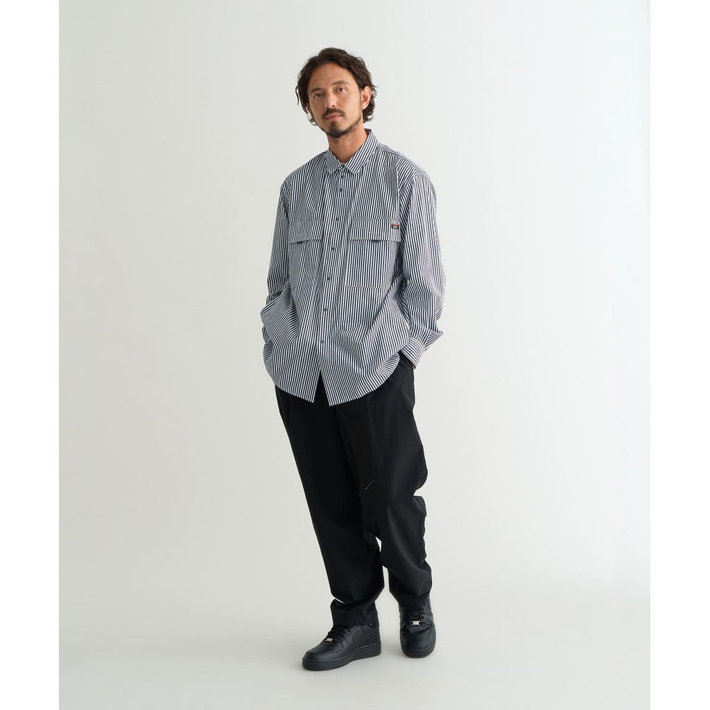 NANGA  STRIPE W POCKET BOX SHIRT(MEN)