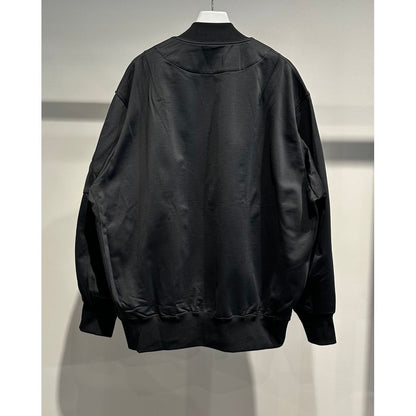COMME des GARCONS HOMME MA-1 STYLE COTTON NYLON CARDIGAN（BLACK）