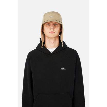Dime Cursive Earflap Cap  Black