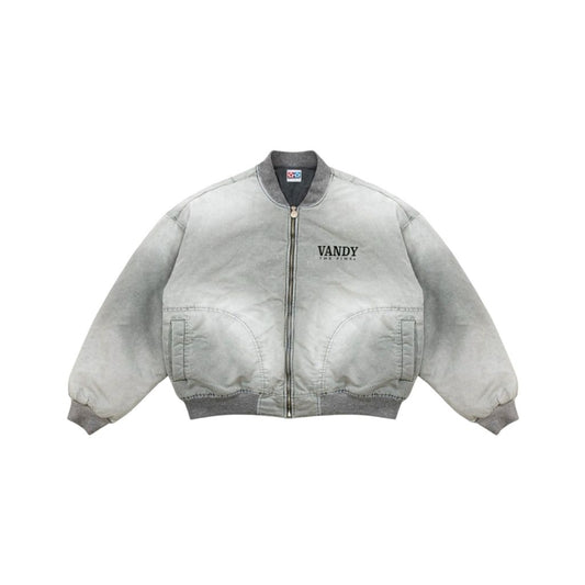 VANDY THE PINK Washed Vintage Bomber （WASHED HEATHER GREY）