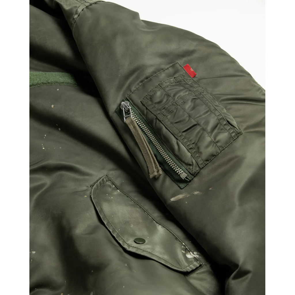 ANACHRONORM AN395 DIRTY NYLON MA-1 OLIVE