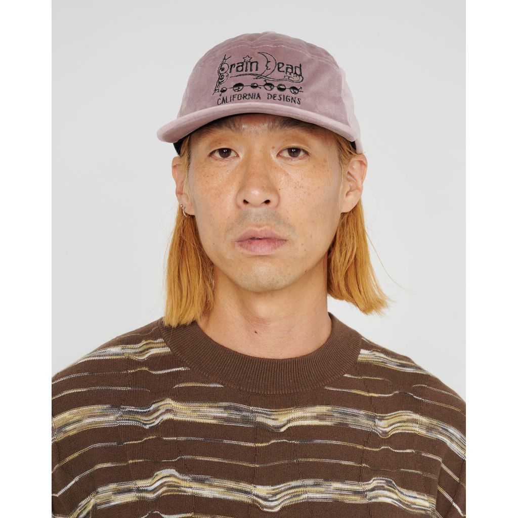 BRAIN DEAD  Velveteen Curved Front 6 Panel Hat