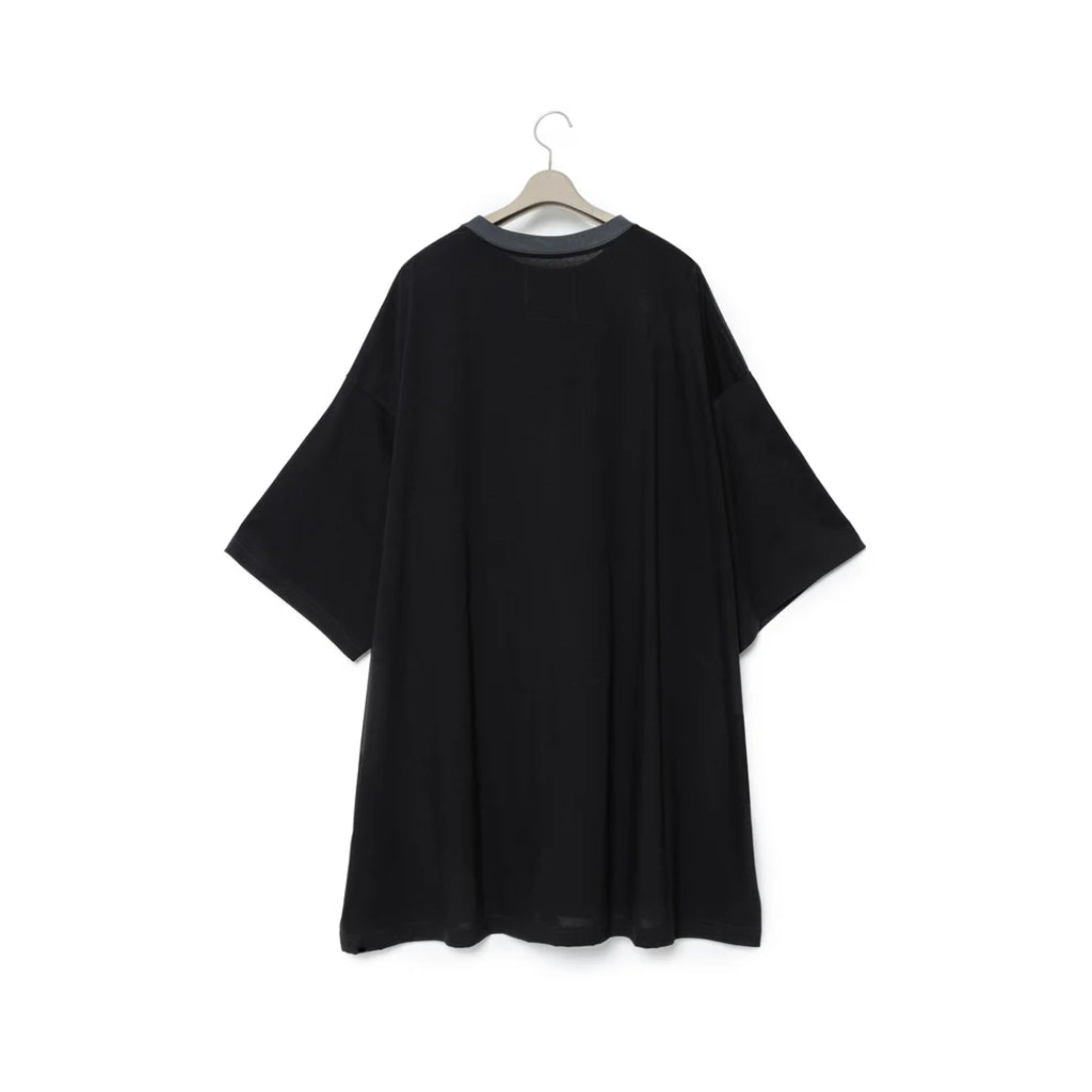 FUMITO GANRYU 2Way Mantle Tee - Chacoal X Black