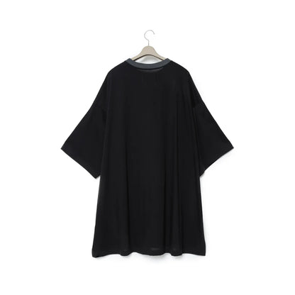 FUMITO GANRYU 2Way Mantle Tee - Chacoal X Black