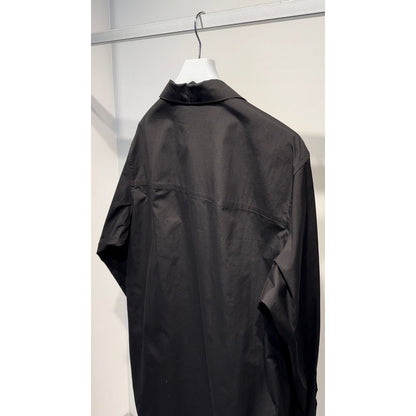 Y's for men 100/2 BROAD SHIRT WITH OPEN COLLAR（BLACK）