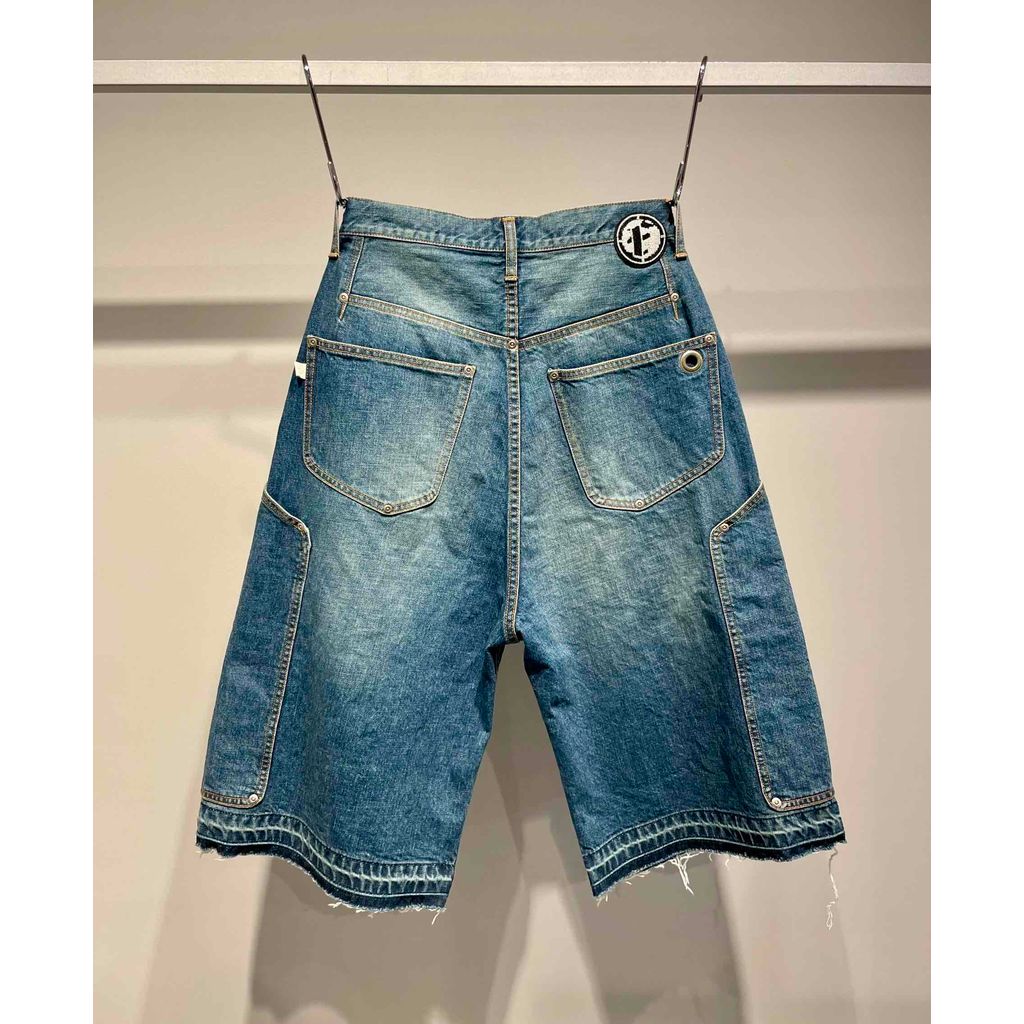 FAF NEWCOMMUNE AGED BAGGY DENIM SHORTS