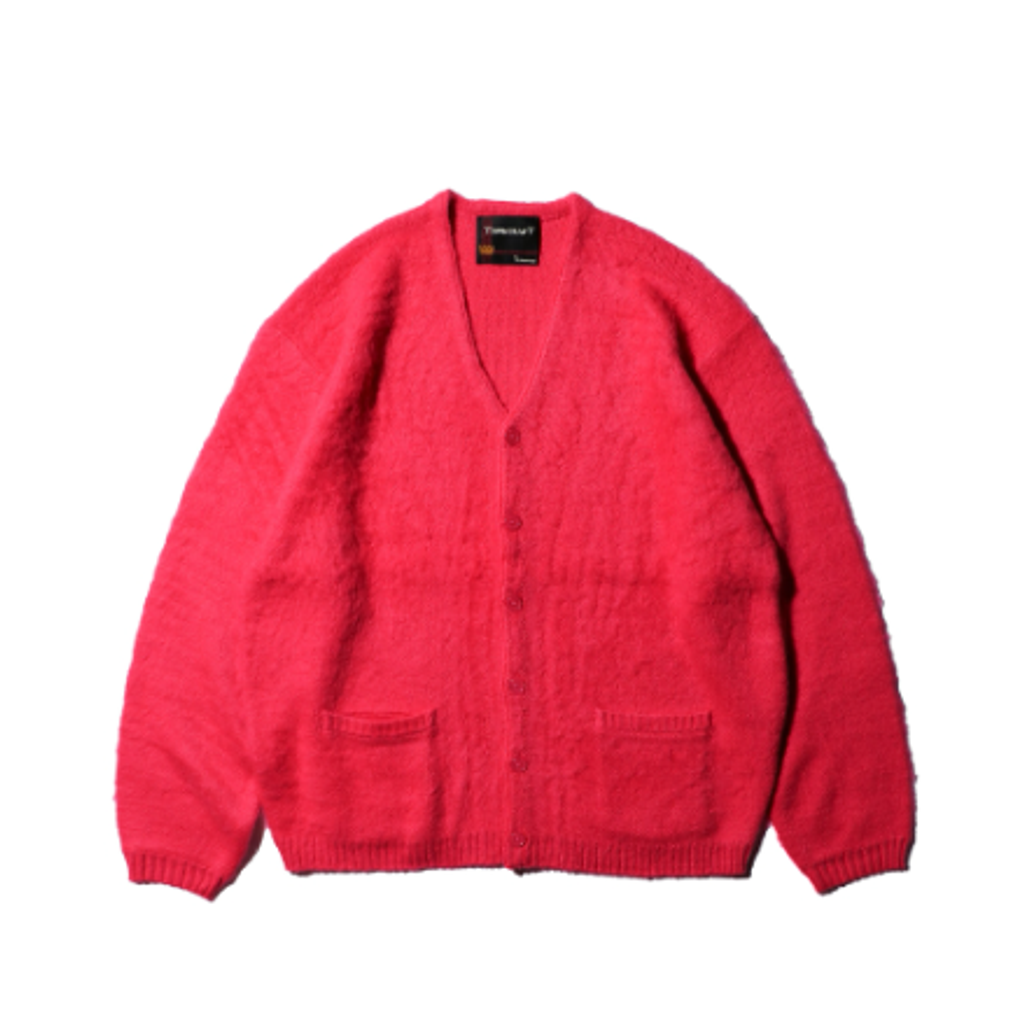 TOWNCRAFT  solid shaggy v cardigan