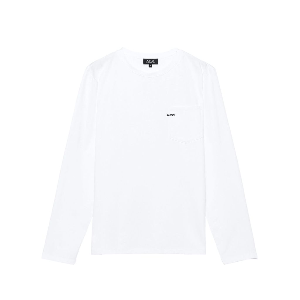 A.P.C.  刺繍入りポケット付長袖Tシャツ