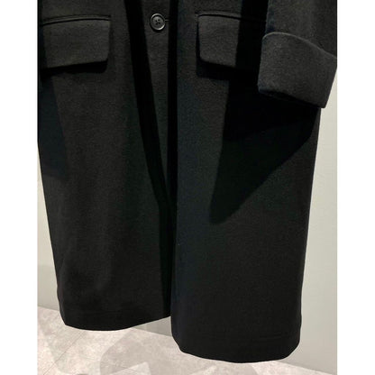 Y's for men WOOL NYLON LONG JACKET WITH MACKIN SLEEVE