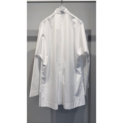 Y's for men 100/2 BROAD SHIRT WITH STAND COLLAR（WHITE）