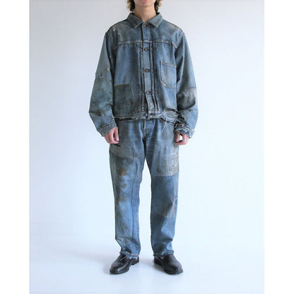 ANACHRONORM  AN290 HARD REMAKED FRONT TUCK DENIM JACKET INDIGO