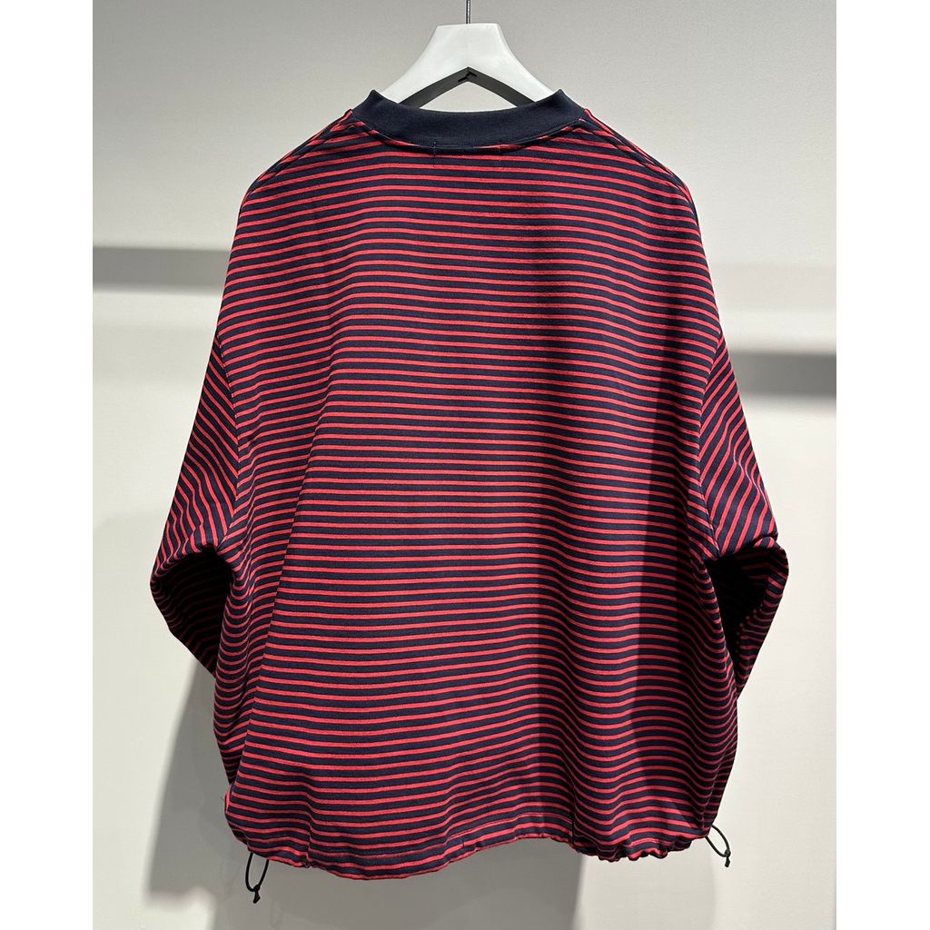 【MADE IN JAPAN】LINEAGE BALLON L/S BORDER TEE（RED）