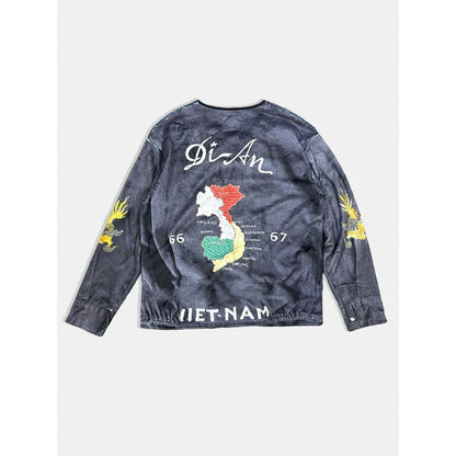 TALKING ABOUT THE ABSTRACTION TRANSFER FUR CARDIGAN SOUVENIR JACKET