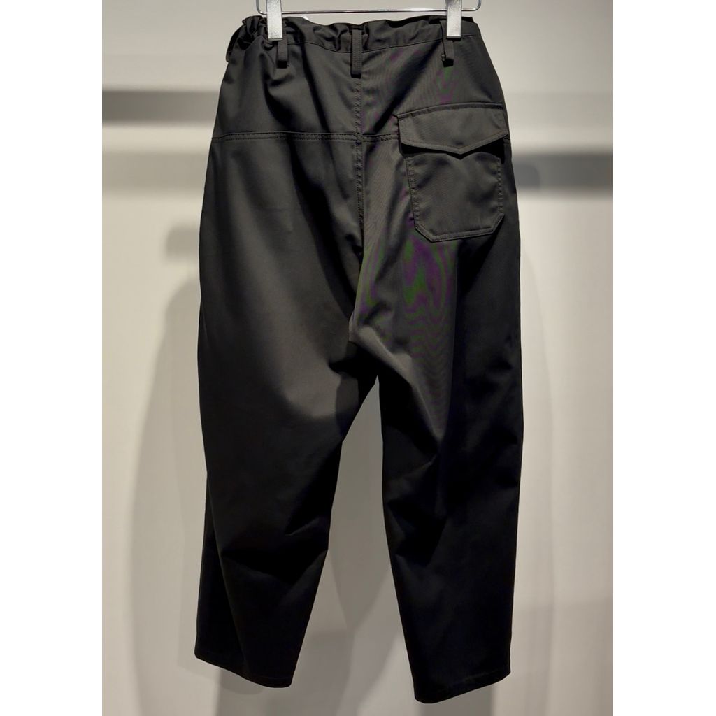 Y's for men T/C TWILL PANTS WITH SIDE SEAM TUCK（BLACK）