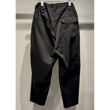Y's for men T/C TWILL PANTS WITH SIDE SEAM TUCK（BLACK）