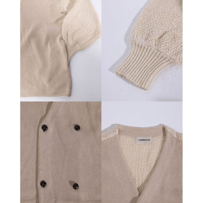 AMBERGLEAM 2ゲージ オーガニックコットン カシュクールカーディガン