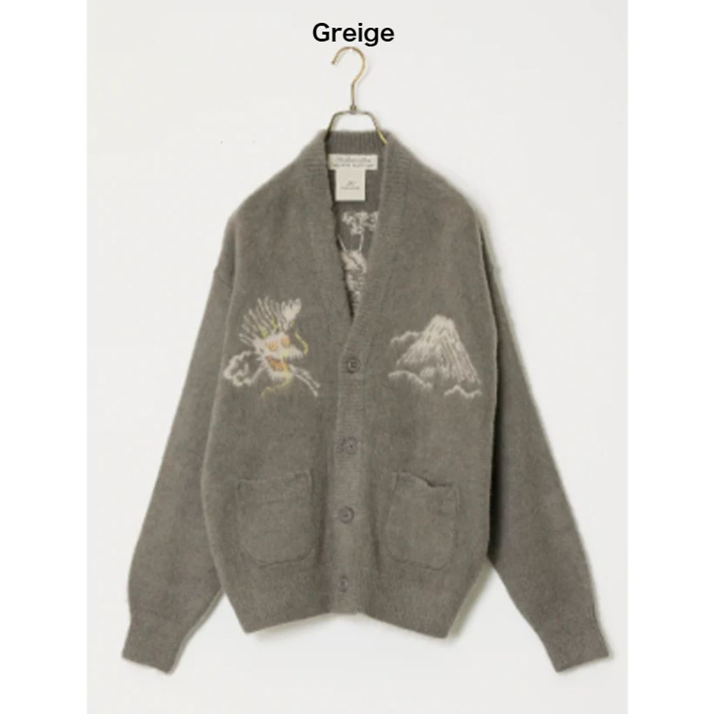 REMI RELIEF 起毛ニットカーデ(スカ柄)