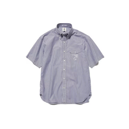 J.PRESS 【AaronChang】【UNISEX】コットンタイプライター ストライプ シャツ / B.D. / Baggy-Fit