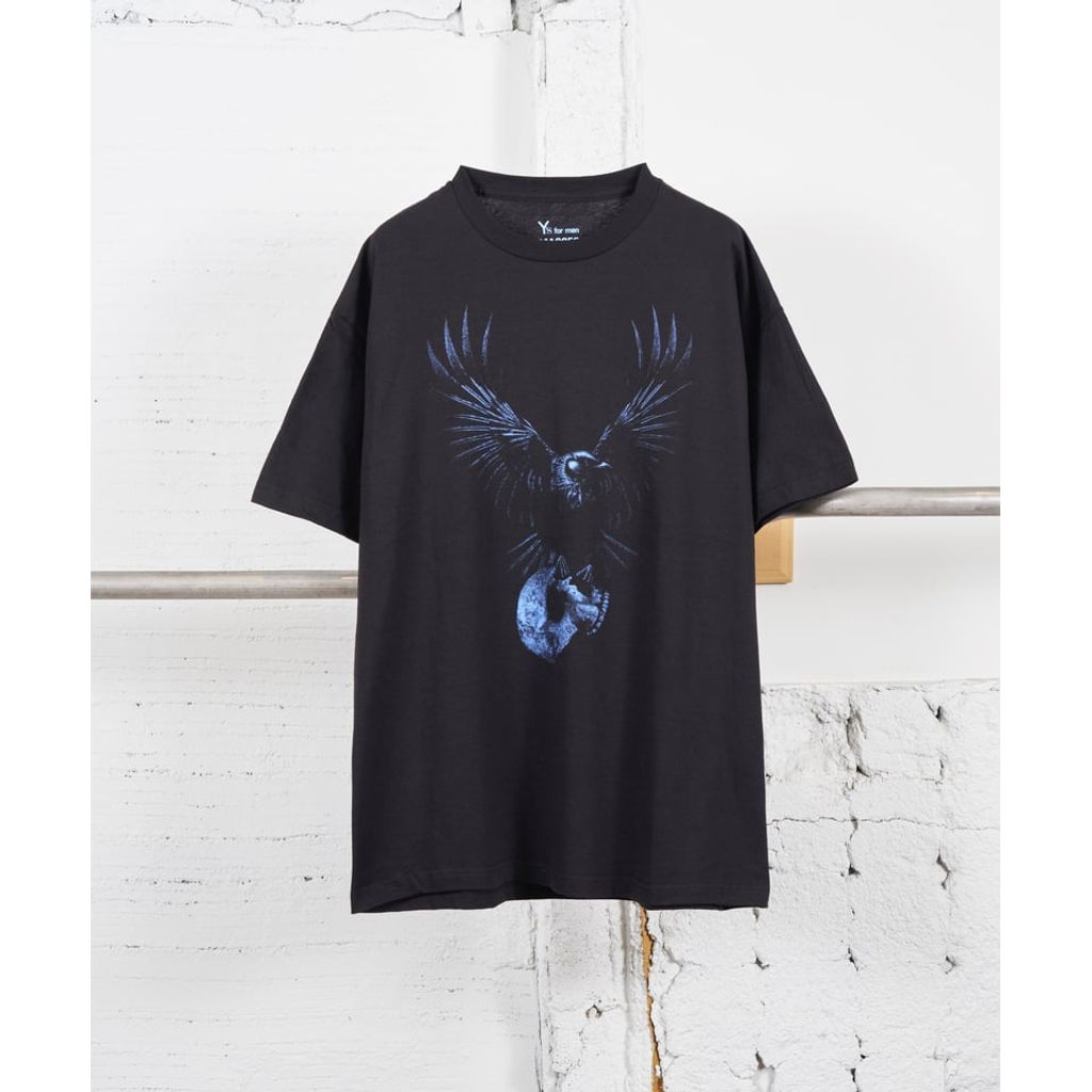 Y's for men × masses ROUND NECK SHORT SLEEVE T D-1