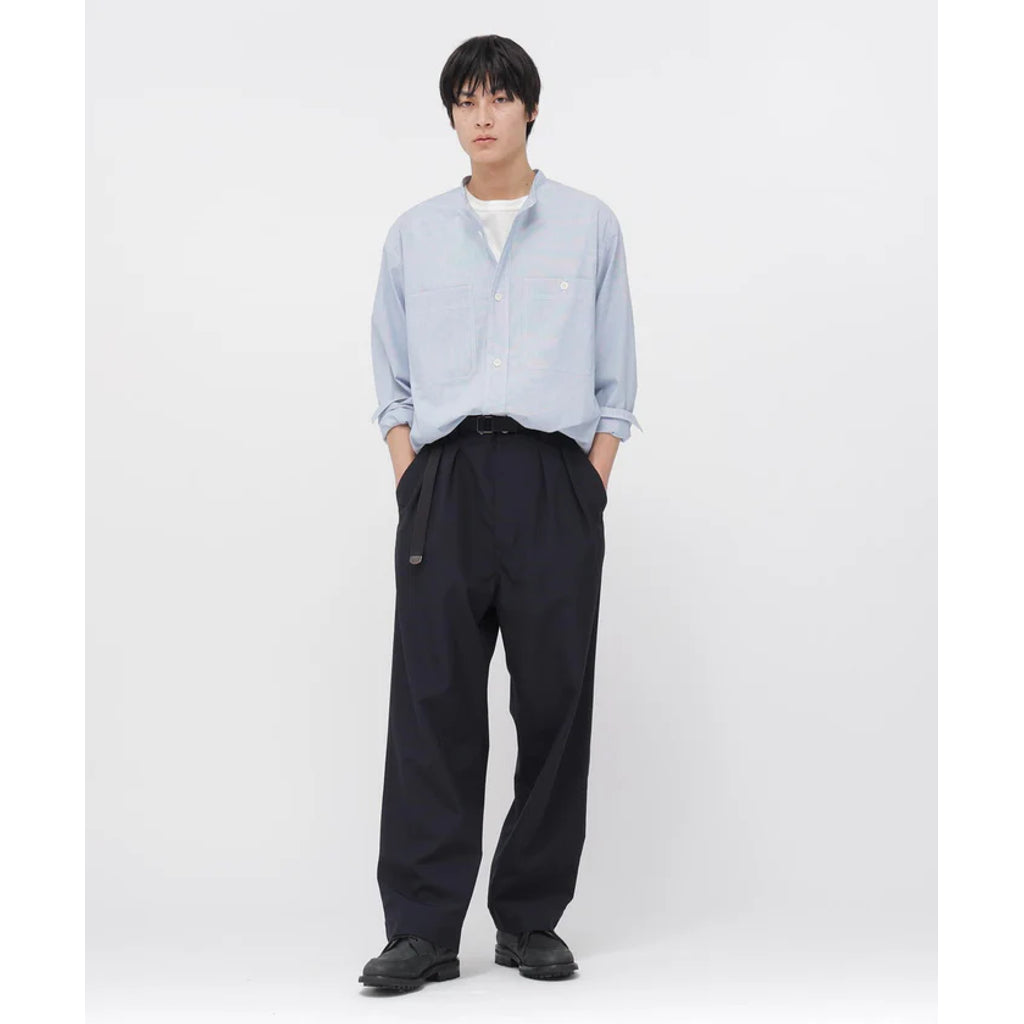 MHL. WORN COTTON HAIRLINE STRIPE SHIRT