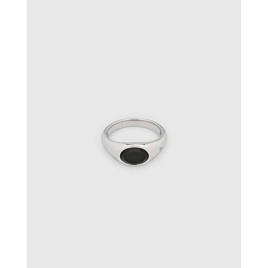 TOM WOOD Joe Ring Polished Onyx