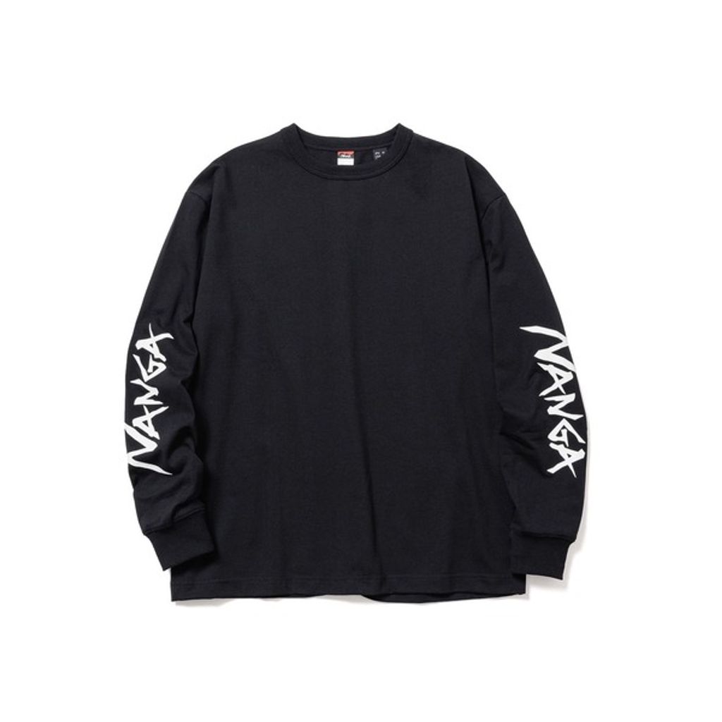 NANGA ECO HYBRID SLV LOGO L/S TEE