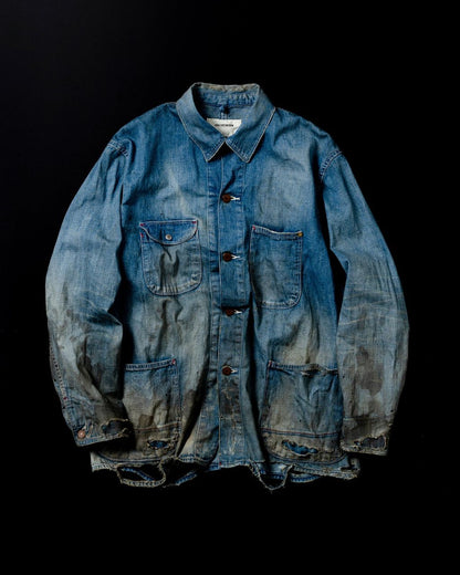 ANACHRONORM DAMAGED LIGHToz BM DENIM COVERALL