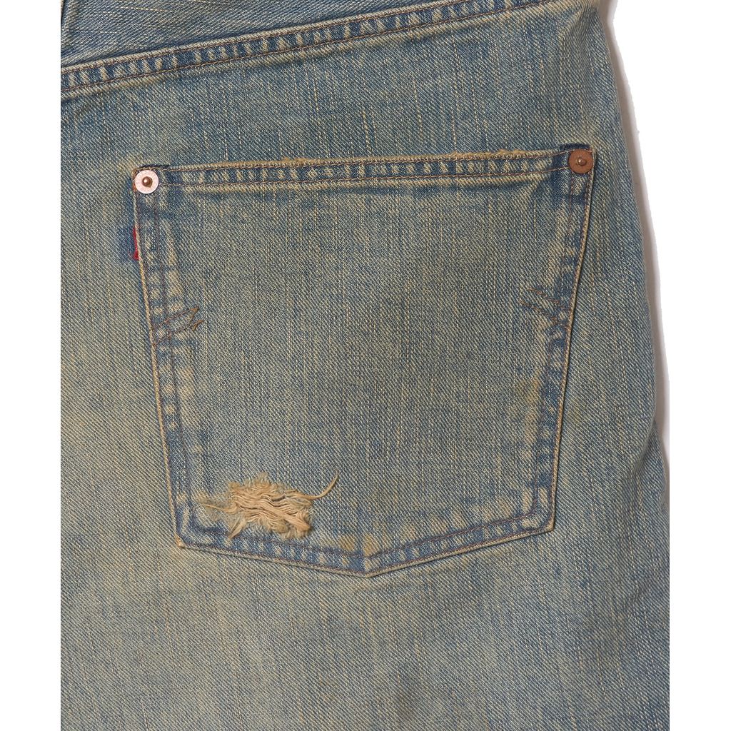SUGARHILL  DAMAGED MODERN DENIM PANTS SHORTS
