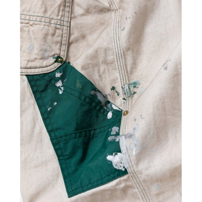 ANACHRONORM  AN297-W DART PAINT PAINTER EASY PANTS OFF WHITE ×GREEN