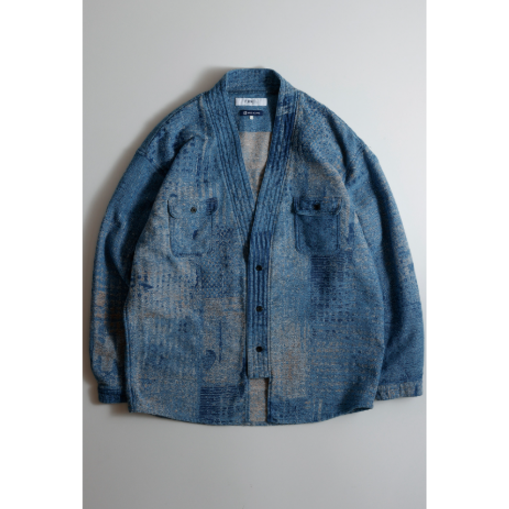 FDMTL BORO JAQUARD HAORI SHIRT 3YR WASH