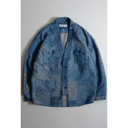 FDMTL BORO JAQUARD HAORI SHIRT 3YR WASH
