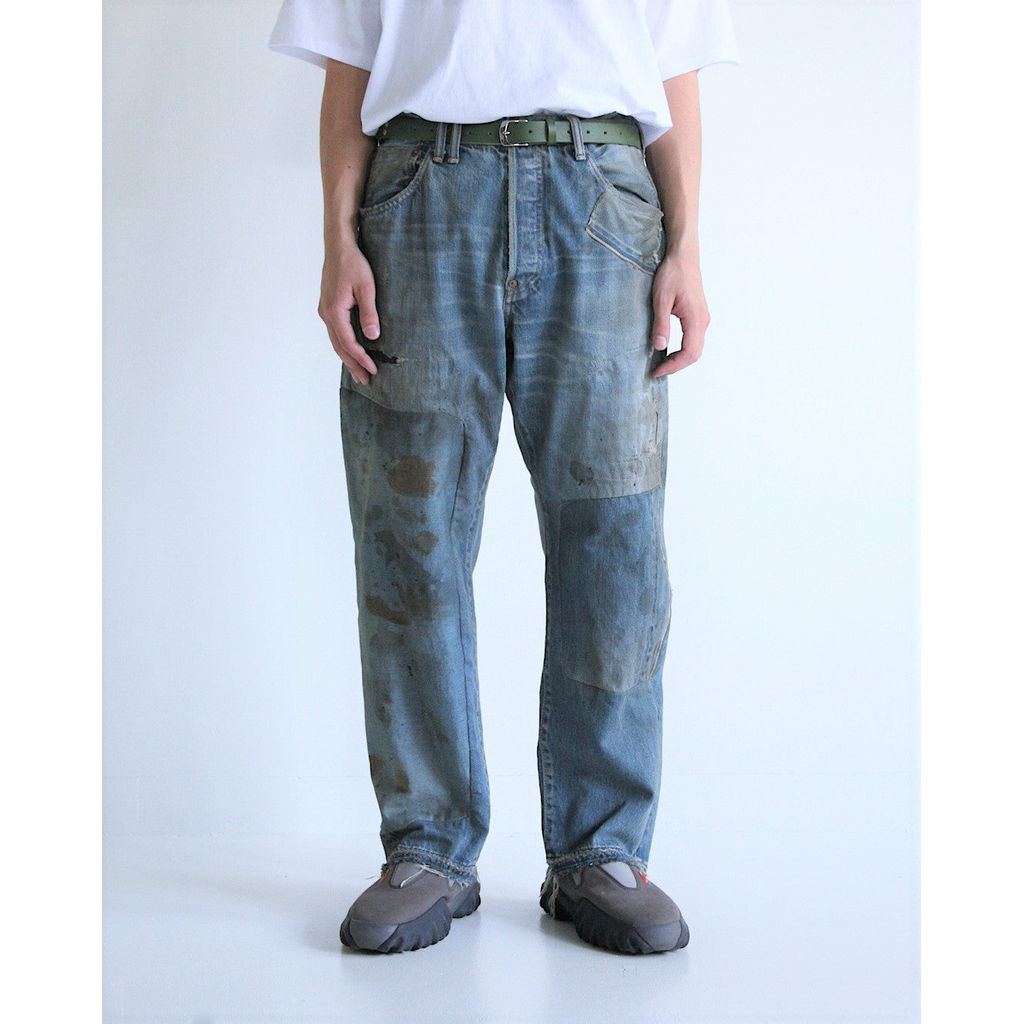 ANACHRONORM  AN291 HARD REMAKED REGULAR TAPERED 5P PANTS INDIGO