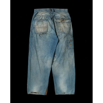 ANACHRONORM REMAKED DOUBLEKNEE DENIM PAINTER PANTS INDIGO (REMAKE)