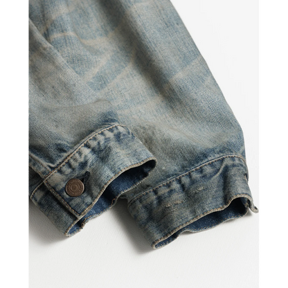 ANACHRONORM  DAMAGED DENIM JACKET LIGHT INDIGO