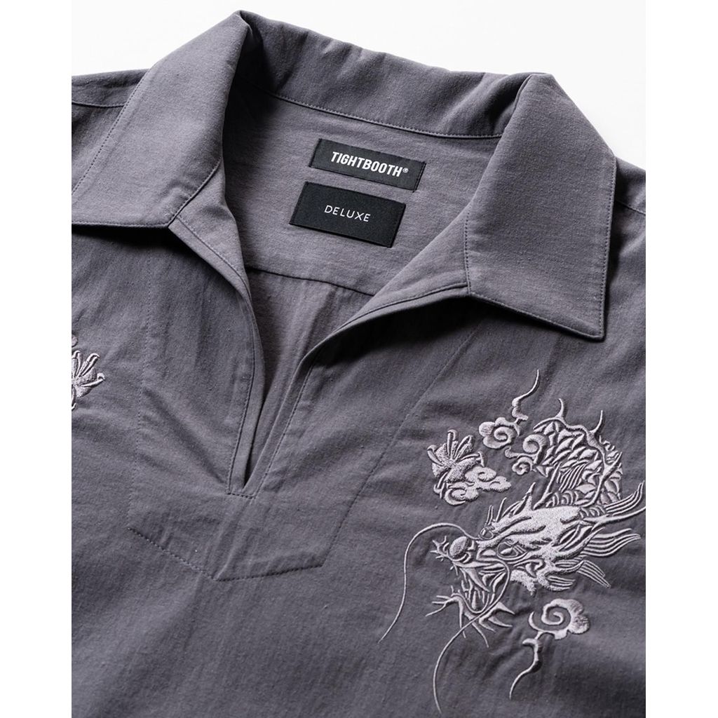TIGHTBOOTH FLANNEL SKIPPER SHIRT - TIGHTBOOTH x DELUXE