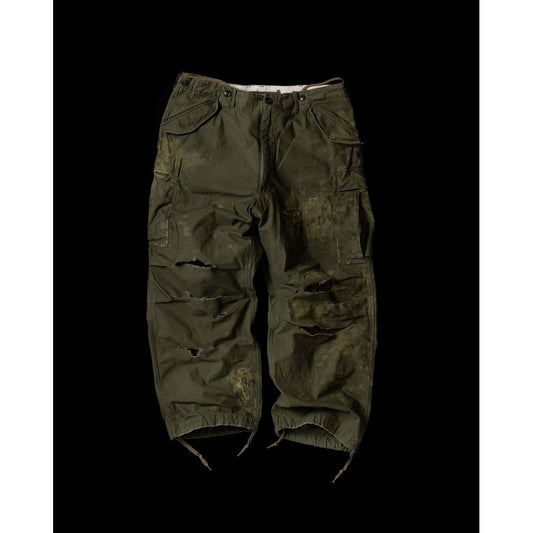 ANACHRONORM AN337 M-51 DAMAGED FIELD CARGO PANTS OLIVE